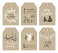 Christmas tag collection. Royalty Free Stock Photo