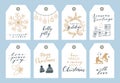 Christmas tag collection. Royalty Free Stock Photo