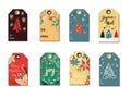 Christmas tags cute collection Royalty Free Stock Photo