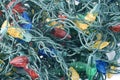 Christmas Tangled Mess of Lights Royalty Free Stock Photo