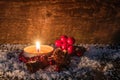 Christmas Tealight Candle Card Royalty Free Stock Photo