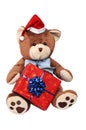 Christmas teddy bear Royalty Free Stock Photo