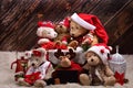 Christmas teddy bear family still life Royalty Free Stock Photo