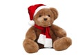 Christmas teddy-bear isolated