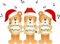 Christmas teddy bears choir singing