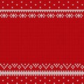Winter Cover with Christmas Symbol on Red Vector