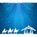 Christmas theme on blue background