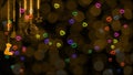 Christmas theme luxury gold tone has digital world sock star trees sweet stick rainbow heats flying and blink blur lights