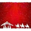 Christmas theme on red background Royalty Free Stock Photo