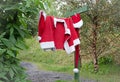 Christmas theme: Santa`s laundry Royalty Free Stock Photo