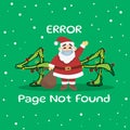 Christmas themed 404 error message. Oops page not found.