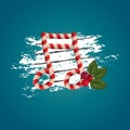 christmas themed music note. Vector illustration decorative design Royalty Free Stock Photo