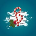 christmas themed music note. Vector illustration decorative design Royalty Free Stock Photo