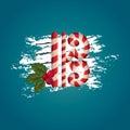 christmas themed music note. Vector illustration decorative design Royalty Free Stock Photo