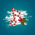 christmas themed music note. Vector illustration decorative design Royalty Free Stock Photo