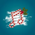 christmas themed music note. Vector illustration decorative design Royalty Free Stock Photo