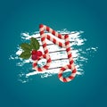 christmas themed music note. Vector illustration decorative design Royalty Free Stock Photo