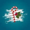 christmas themed music note. Vector illustration decorative design Royalty Free Stock Photo