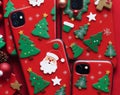 Christmas Themed Phone Cases Stylish Festive Accessories.AI Generated