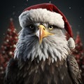 Christmas-themed Photorealistic Eagle 3d Rendering Royalty Free Stock Photo