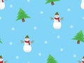 Christmas themed seamless pattern