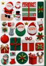 A Christmas-Themed Sticker Collection, In A Scrapbook With Holiday Memories. Generative AI