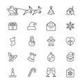 Christmas thin icons