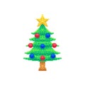 Christmas Three Logo Icon in Pixel Art