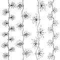 Christmas tile background with electric lamp garland. Seamless New Years party pattern.