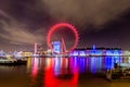 Christmas time when london streets wears a beautiful and stunning multi colored light Royalty Free Stock Photo