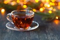 Christmas time relax and tea Royalty Free Stock Photo