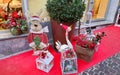 Christmas time in Rivoli town, Italy. Decorations and festivities
