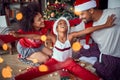 Christmas time spent with happy family Royalty Free Stock Photo