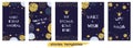 Christmas time Story templateset Social media vertical banner Set with quotes Life Magic Cute design