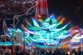 Christmas time winterfest celebration at carowinds amusement park in carolinas