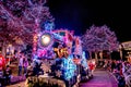 Christmas time winterfest celebration at carowinds amusement park in carolinas