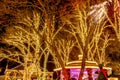 Christmas time winterfest celebration at carowinds amusement park in carolinas