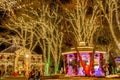 Christmas time winterfest celebration at carowinds amusement park in carolinas Royalty Free Stock Photo