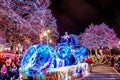 Christmas time winterfest celebration at carowinds amusement park in carolinas