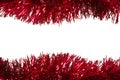 Christmas tinsel as a border Royalty Free Stock Photo