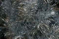 Christmas tinsel silver texture Royalty Free Stock Photo