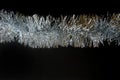 Christmas tinsel silver texture Royalty Free Stock Photo