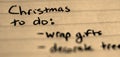 Christmas To Do List Written on Notebook for Organization Royalty Free Stock Photo