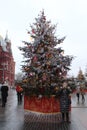 Christmas to trip. Moscow Seasons. Revolution Square. Royalty Free Stock Photo