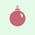 Christmas toy ball, Christmas holiday element - Vector Royalty Free Stock Photo