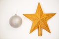 Christmas toy decoration object over white background Royalty Free Stock Photo