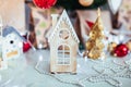 Christmas toy drive. Christmas elkay. Christmas gifts Royalty Free Stock Photo