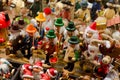 Christmas toys in market Royalty Free Stock Photo