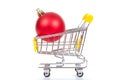 Christmas toys in shopping cart