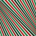 Christmas traditional colors diagonal striped pattern. Lined abstract background. Modern style geometric surface texture Royalty Free Stock Photo